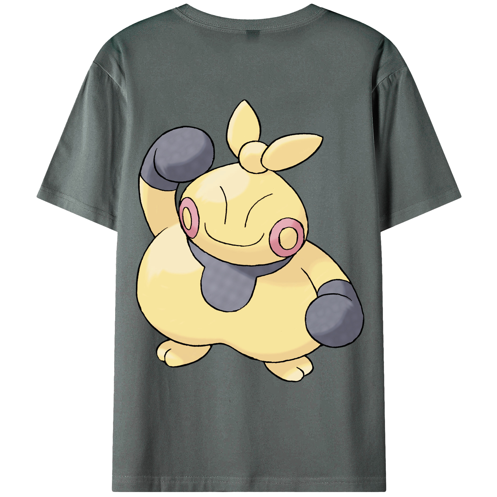 （画像用） ポケットモンスター Pokémon 綿100％ メンズ半袖Tシャツ（バックプリント） 通気性